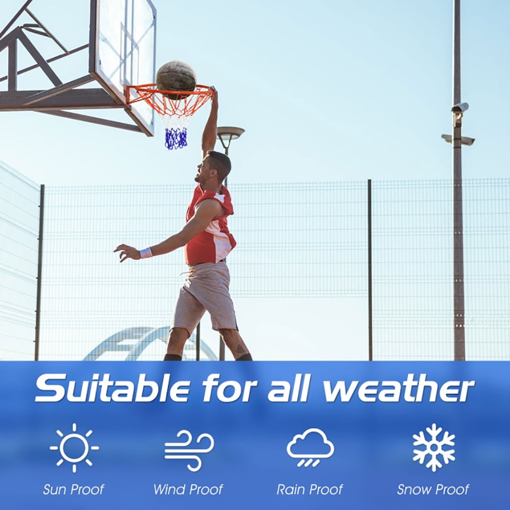 Canddidliike 18 Inch Replacement Basketball Rim with All-Weather Net, Basketball Rim Replacement