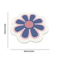 thumbnail image 3 of Qocolhg Aesthetic Cute Flower Round Area Rug Non Slip Circle Soft Fast Dry Flower Rug Indoor Floor Mat Carpet for Girls Bedroom Bathroom Living Room Sofa Nursery Decor, 24 inch Blue, 3 of 6