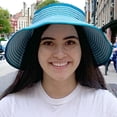 thumbnail image 5 of SILVERFEVER Women Summer Wide Brim Visor Hat UV Sunblock UPF 50 Foldable-Fits All, 5 of 8