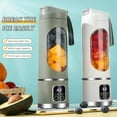 thumbnail image 5 of Electric Orange Juicer Multifunctional Portable USB Wireless Small Juicer Fruit Processor Rechargeable Juicing Cup (Green), 5 of 5