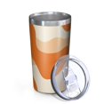 thumbnail image 2 of Orange Modern Art Geometric 10oz Tumblers Stainless Steel Tumbler with Lid and Straw,Vacuum Insulated Double Wall Travel Tumbler Cups with Cleaning Brush for Coffee, Tea, 2 of 4