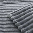 thumbnail image 3 of Throw Fleece Blanket for Couch - Super Soft Cozy Throw Blanket for Women,3D Striped Lightweight Blanket, All Seasons Flannel Blanket for Bed, 40x60 Inches, Grey, 3 of 6