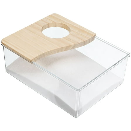 SEWOART Transparent Acrylic Pet Sand Bath Box for Small Animals Multi-Color