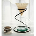 thumbnail image 2 of LEIJOCO Pour Over Coffee Maker Set – Includes Glass Coffee Dripper, Metal Dripper Stand, Heat Resistance 600ml Coffee Server and 40 Count Paper Coffee Filters, 4 in 1 Black Set, 2 of 7
