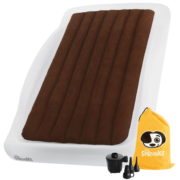 The Shrunks Twin Air Mattress Travel Bed for Kids and Adults with Pump