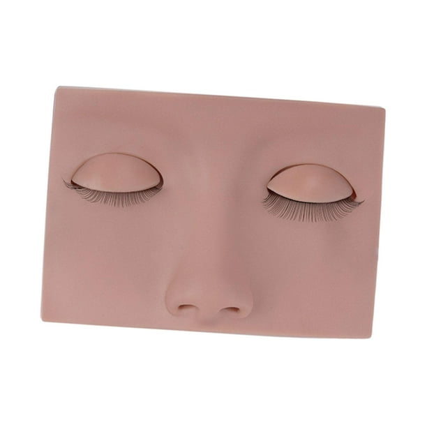 Cabeza de Maniquí de pestañas, tacto suave, extraíble, párpados, entrenamiento práctica de pestañas, extensión de pestañas, cabeza de Maniquí de goma B Yinane Cabeza de maniquí