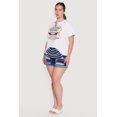 thumbnail image 3 of Women's Plus Size Wild Heart Rodeo Angel Graphic Slashed Tee, 3 of 4