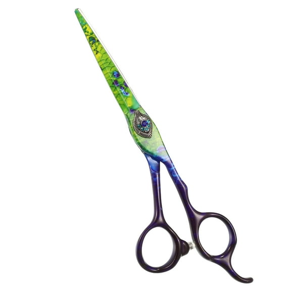 Vocoste Hair Scissors Hair Cutting Scissors Stainless Steel Razor Hair Trimming Scissors 17.5cm Long Multicolor