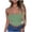 Army Green, variant on Plaid Printed Bandeau Bra Ruffled Sleeveless Top Elastic Solid Color Strapless Comfortable Layering Top (Women's or Women's Plus)