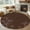 Brown, variant on Retro Beige Flowers 3ft Area Rug, Rustic Abstract Floral Simple Art Washable Non-Slip Small Round Rugs for Entryway Bedroom Kitchen, Soft Circle Carpet for Dining Room, Playroom Nursery Rug