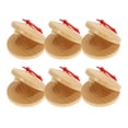thumbnail image 1 of Phenofice 6Pcs Rhythm Training Castanets for Kids Percussion Instruments Natural Wood Color Music Development, 1 of 6