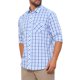thumbnail image 4 of CAMISA DE VESTIR DE MANGA LARGA A CUADROS PARA HOMBRE INSPIRAR CHIC, CON COLLAR PUNTA Y BOTONES, A CUADROS, BLANCA Y AZUL, 4 of 6