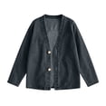 thumbnail image 6 of Frostluinai Womens Classic Button Front Breathable Stretch Denim Jacket Lightweight Casual Long Sleeve Distressed Jean Cardigan Coat with Pocket, 6 of 6