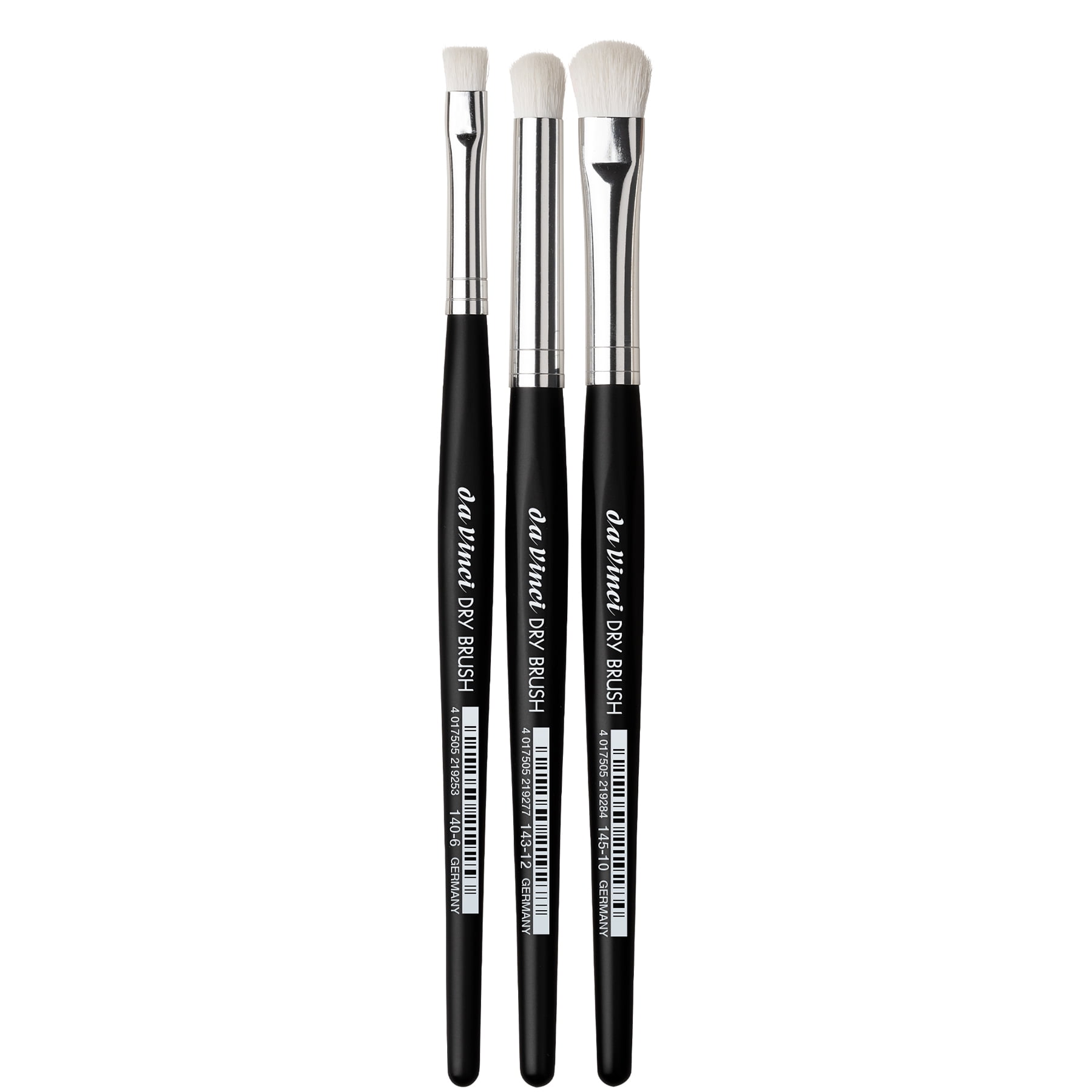 da Vinci DRY BURSH Miniature Painting Brushes, Synthetic, All Paint Types, Assorted, 3 Brush Set