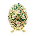 thumbnail image 3 of Estatuilla de joyería esmaltada Hugo Retro Diamante Rosas Huevo de Pascua Organizador de joyas de huevo, 3 of 6
