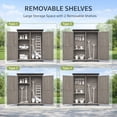 thumbnail image 3 of Aiho 55” Wide Outdoor Storage Shed with Lockable Double Doors - Weather-Resistant Garden Shed for Patio, Backyard & Lawn, Gray, 3 of 7