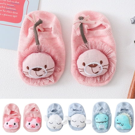 

shenmeida 1 Pair Baby Cotton Sneaker Newborn Ankle Sock Toddler Crew Walkers Bootie Infant Slippers Socks