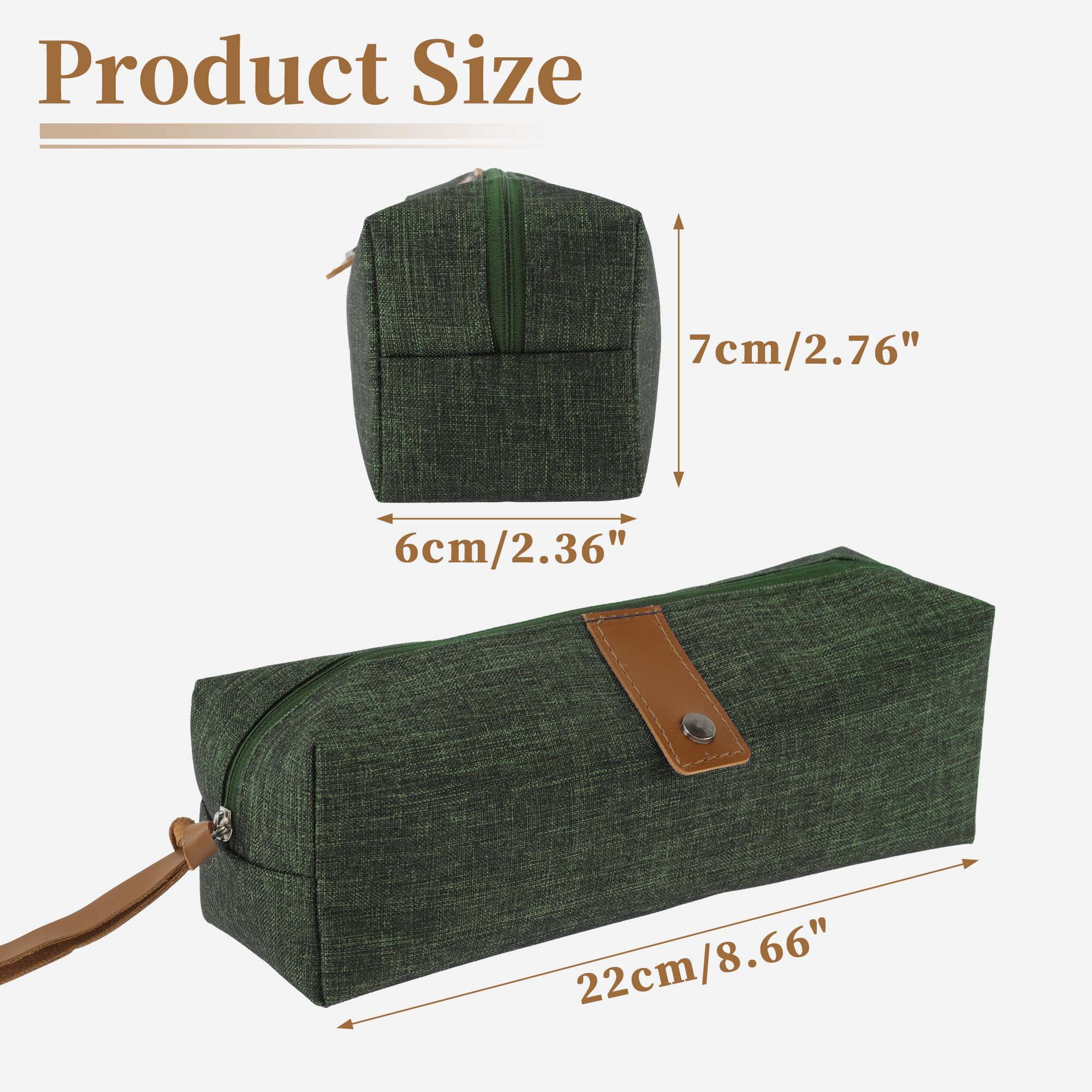 Unique Bargains Snowflake Oxford Style Pencil Pouch with Large Capacity Green