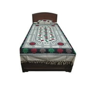 Mogul Indian Cotton Bedspread Floral Print Boho Décor Bedding Bedcover