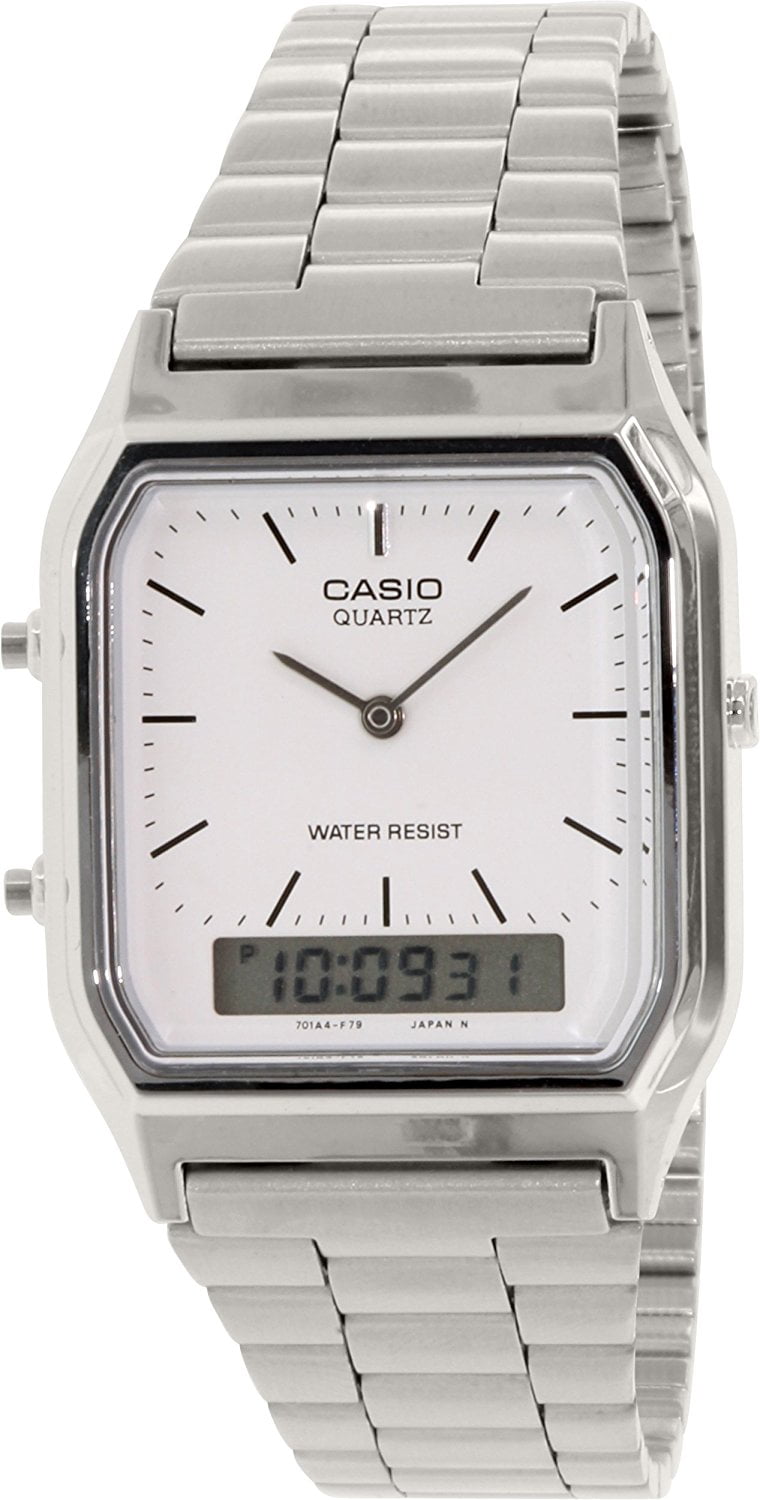 casio square analogue watch