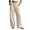 Beige, variant on Bloomae Womens Wide Leg Pants Summer Casual Drawstring Wide Smoked Elastic High Waist Comfy Pleated Lounge Pant Lightweight Casual Loose Slacks Work Busines Trousers with Pockets