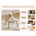 thumbnail image 5 of Guyou Solid Wooden Toddler Chair Ages 1-6, Boys Girls Kids Preschool Chair, Comfy Upholstered Kid Reading Chair, Shepra Kids Desk Chair for Playroom Kindergarten Preschool Bedroom, White, 5 of 13