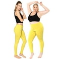 thumbnail image 2 of Stretch Is Comfort Women's Oh so Soft Leggings Yellow Small, 2 of 6