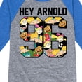 thumbnail image 3 of Hey Arnold! - Arnold 1996 - Toddler And Youth Raglan Graphic T-Shirt, 3 of 6