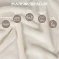 thumbnail image 3 of Superior Fleece Plush Fluffy Soft Blanket, Solid Ivory, Throw, 3 of 7