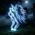thumbnail image 5 of Halloween Animated Grim Reaper Garden Light with Solar Powered Ghost Lawn Stake, Glowing Ghost White LED Soul Effect for Creepy Outdoor Yard Graveyard Display,1 PC, 5 of 7