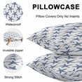 thumbnail image 5 of Lumbar Pillow Covers 20x12 Inch Set of 2, Navy Blue Beach Starfish Waterproof Outdoor Pillow Covers, Summer Ocean Nautical Coastal Decorative Cushion Pillowcases for Couch, Sofa, Bed, Garden, Patio, 5 of 9