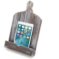 thumbnail image 3 of MyGift Farmhouse Style Brown Torched Wood Cookbook Holder with Kickstand, 3 of 6