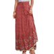 thumbnail image 5 of Falda larga para mujer, falda larga informal elegante con estampado floral para mujer para boda en la playa ANGGREK Otros, 5 of 6