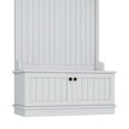 thumbnail image 6 of S-HOME Stylish 4-in-1 Hall Tree Featuring Hooks And Shoe Bench,  For Hallway Storage Solutions, White, 6 of 13