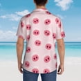 thumbnail image 6 of Daiia Cute Pig Nose Hawaiian Shirt for Men Gentle Cotton Regular Short Sleeve Casual-Medium, 6 of 9