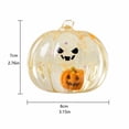 thumbnail image 2 of Halloween Pumpkin Squishy Toy, Clear Glitter Jack O Lantern Stress Ball with Mini Pumpkin Inside, Maltose Slow Rising Fidget Toy, Sensory Toy for Kids Adults, Party Favor Gift, 2 of 3