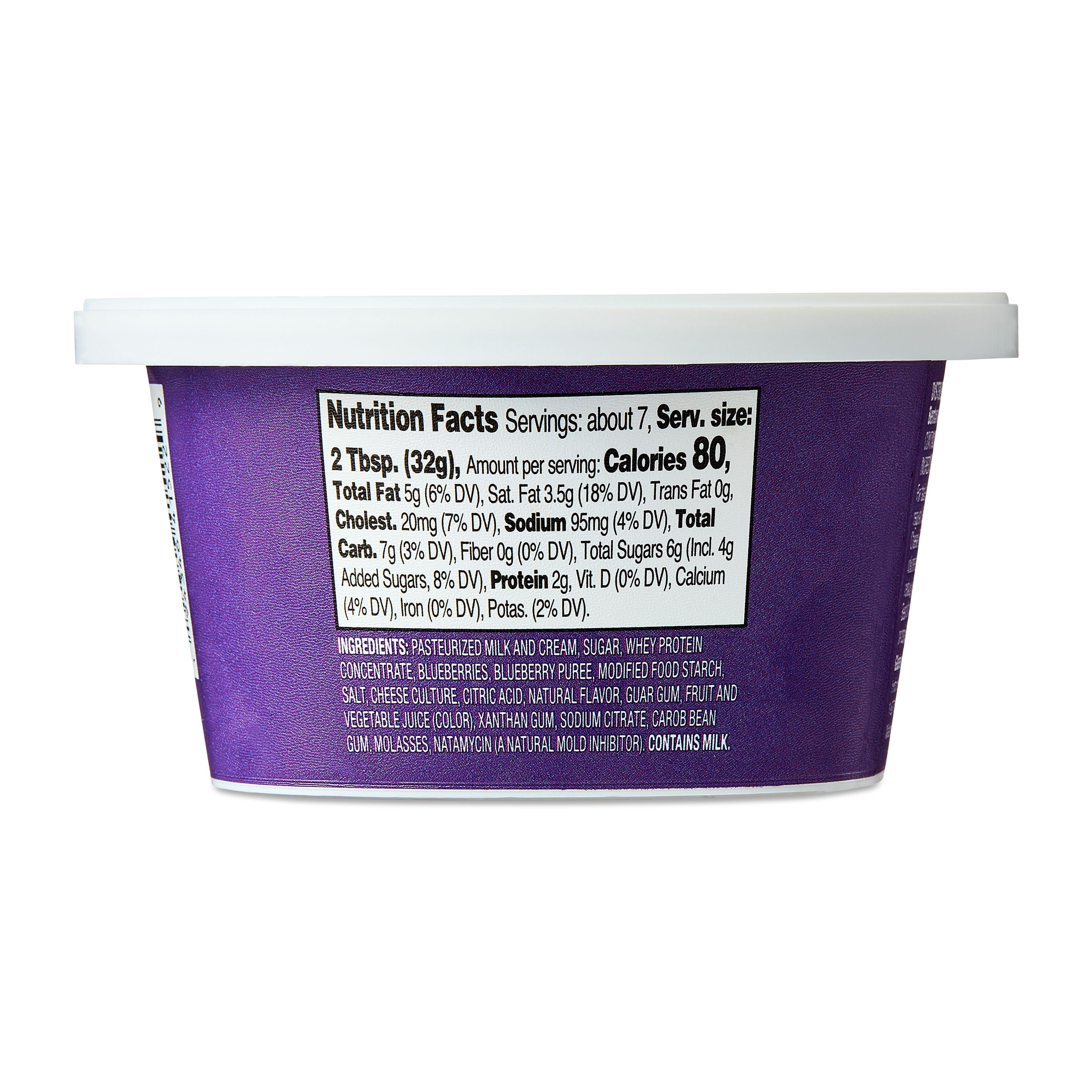 Great Value Blueberry Cream Cheese Spread, 8 oz Tub