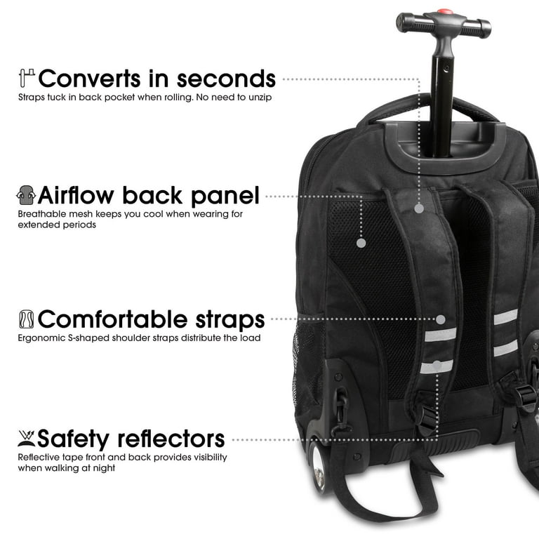Sport Rolling Laptop Backpack, Free Shipping