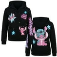 thumbnail image 5 of Disney Girls Lilo & Stitch Zip Up Hoodie - Little and Big Girls Sizes 4-16 Black, 5 of 8