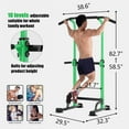 thumbnail image 4 of PROHIKER Power Tower Dip Station, Pull Up Bar Stand Power Rack with Backrest, Height Adjustable Strength Training Equipment for Fitness Home Workout, Green, 4 of 8