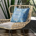 thumbnail image 2 of Amrita Sen Designs  16 x 16 in. Floral Paisley Suede Zippered Pillow with Insert - Blue, Pink & Purple, 2 of 3