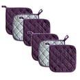 thumbnail image 1 of Oleegame 2PC 2 Pcs Count 6 Color Cotton Pot Holder Set Machine Washable Pot Holders Heat Kitchen Oven Towel Pot Holder Purple, 1 of 4