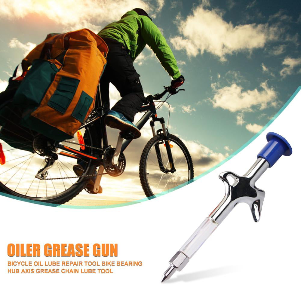 Aluminum Bicycle Lubricant Grease Gun for Mountain MTB Bike Service Tools 175mm 
