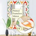 thumbnail image 3 of DESIGN ART Designart 'Orange Yellow and Green Shapes' Mid-Century Mirror - Vanity Printed Mirror 27.6 in. wide x 39.4 in. high, 3 of 4