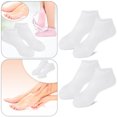 thumbnail image 2 of 2 Pares Calcetines Pedicura Silicona Protector Alivio Del Dolor para Pies Secos Y Agrietados () Blanco, 2 of 2
