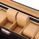 thumbnail image 3 of M Buder Caja de Reloj de Fibra de Carbono Negro de 2 Capas y 6 Ranuras, Organizador de Joyas de Lujo con Cajón Extraíble y Tapa de Vidrio Templado (38.00 cm / 14.96 inches), 3 of 9