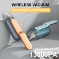 thumbnail image 3 of Queroig Car Vacuum Cleaner Cordless Strong Suction Multipurpose 13000PA Rechargeable Portable Hand Vacuum Cleaner for Home Car Computer Desk, 3 of 8