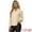 Beige, variant on Stand Collar Metallic Dots Stars Blouse Top L Black