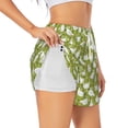 thumbnail image 3 of Lsque Funny Chicken Printed Women's Running Shorts with Liner Pockets,Elastic Quick Dry Workout Athletic Gym Yoga Shorts,Womens High Waist Shorts-X-Large, 3 of 9