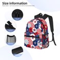 thumbnail image 3 of Disketp American Stars2 Mochila Ligera Clásica con Múltiples Bolsillos, Mochila Casual para Hombre y Mujer, Ideal para Escuela, Trabajo y Viajes, 3 of 6